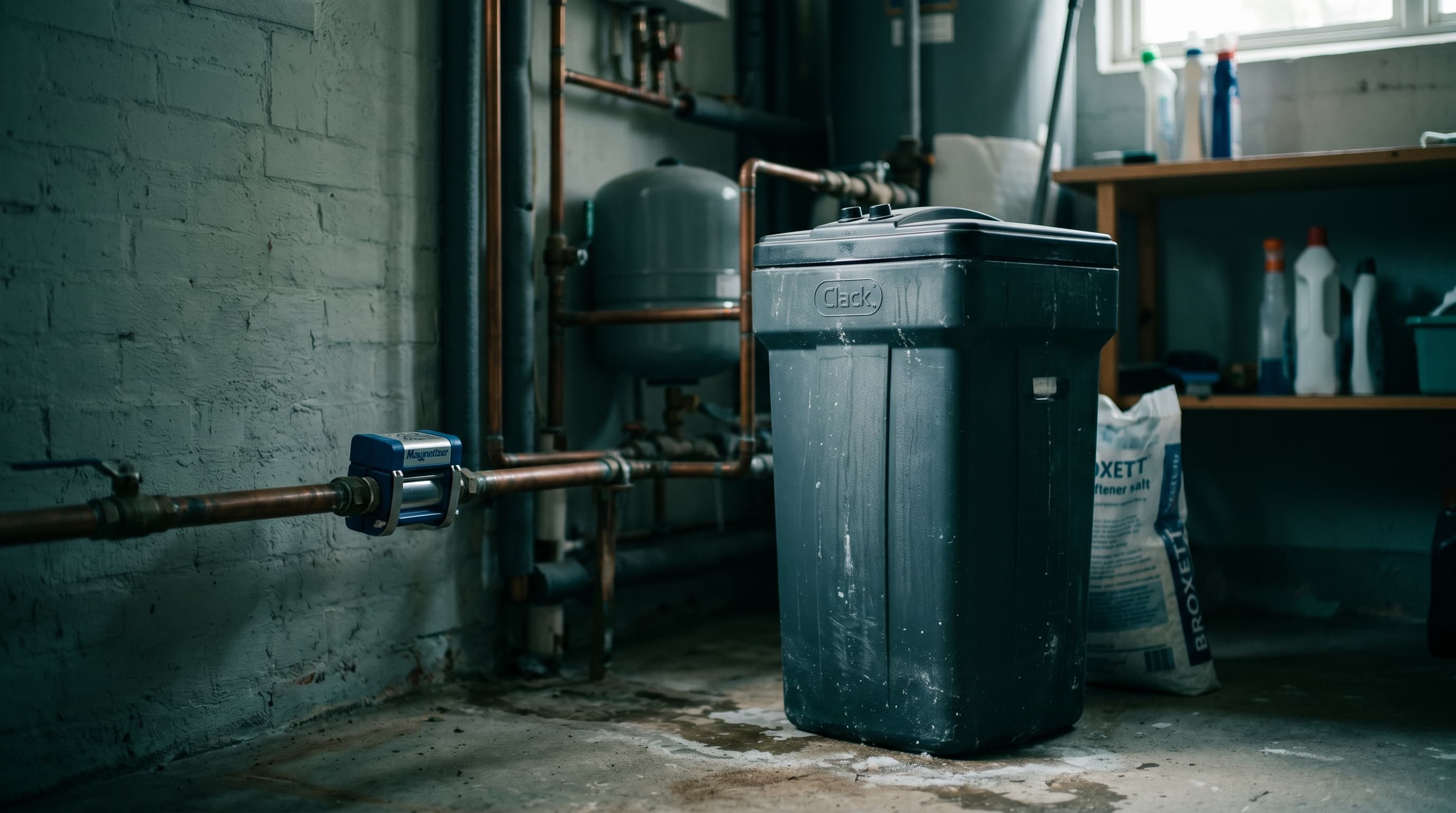 Comparaison entre un adoucisseur à sel et un boîtier anti-tartre magnétique sans sel